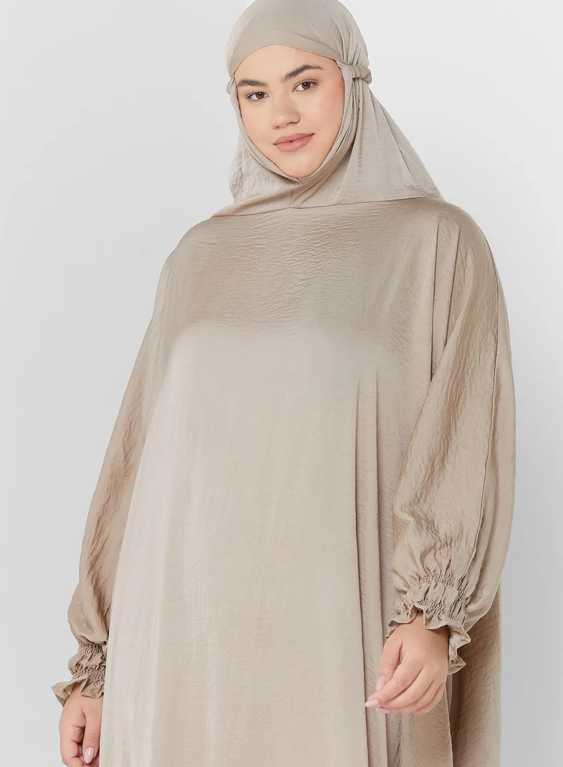 Hayas Closet Curve Detailed Cuff Prayer Dress