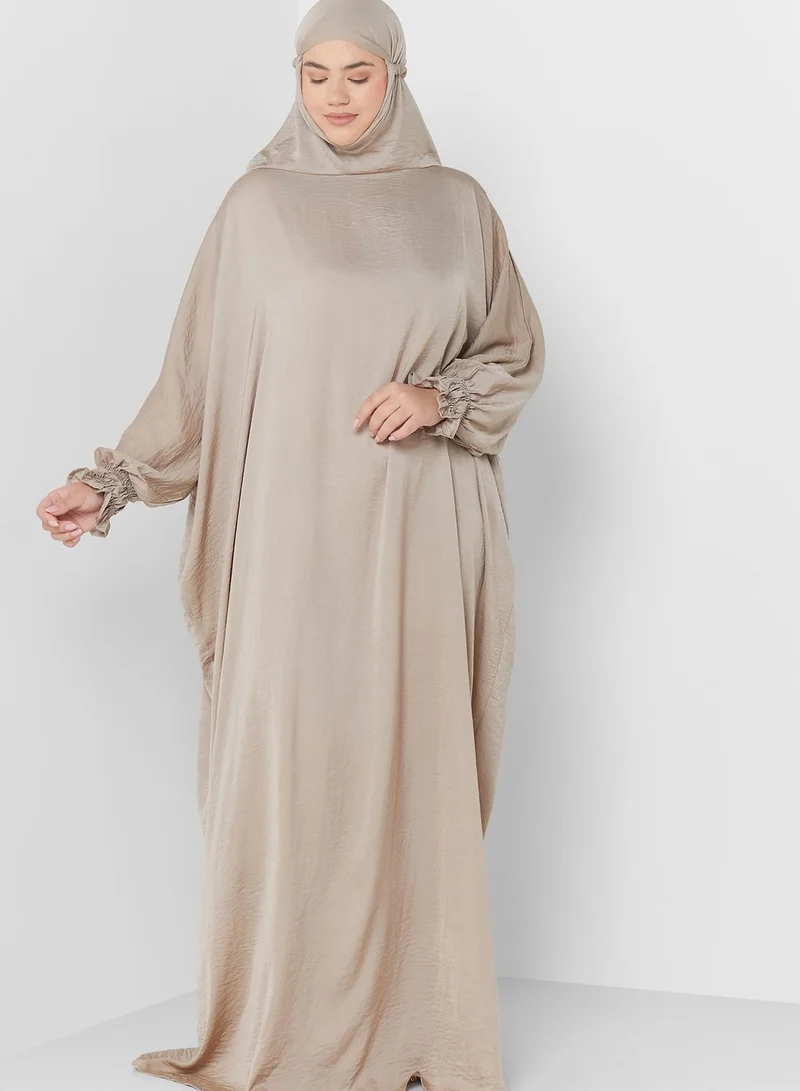 Hayas Closet Curve Detailed Cuff Prayer Dress