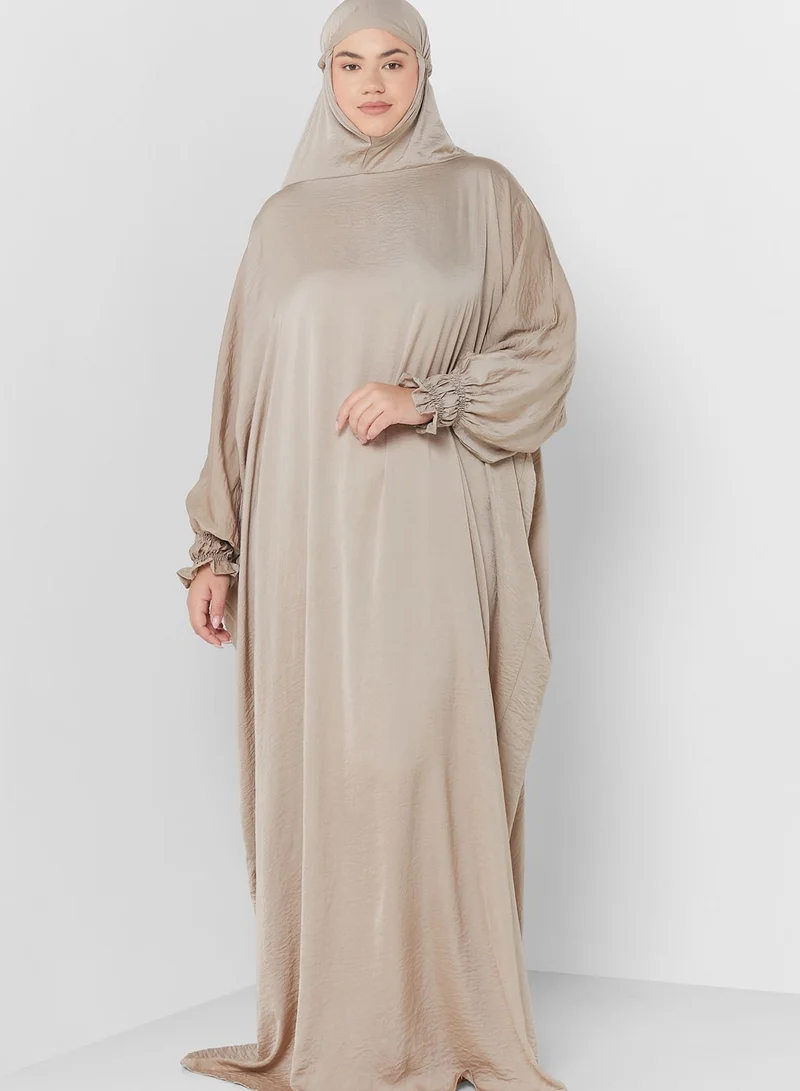 Hayas Closet Curve Detailed Cuff Prayer Dress