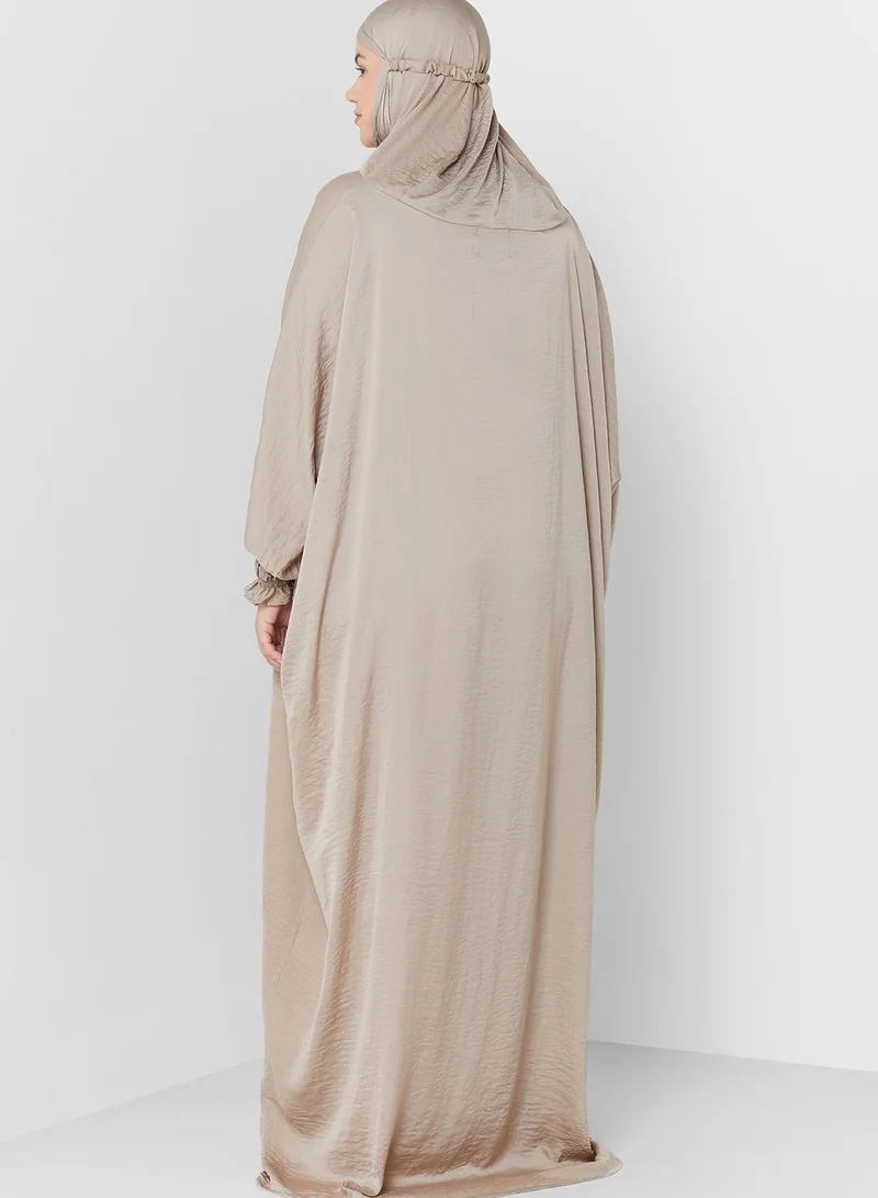 Hayas Closet Curve Detailed Cuff Prayer Dress