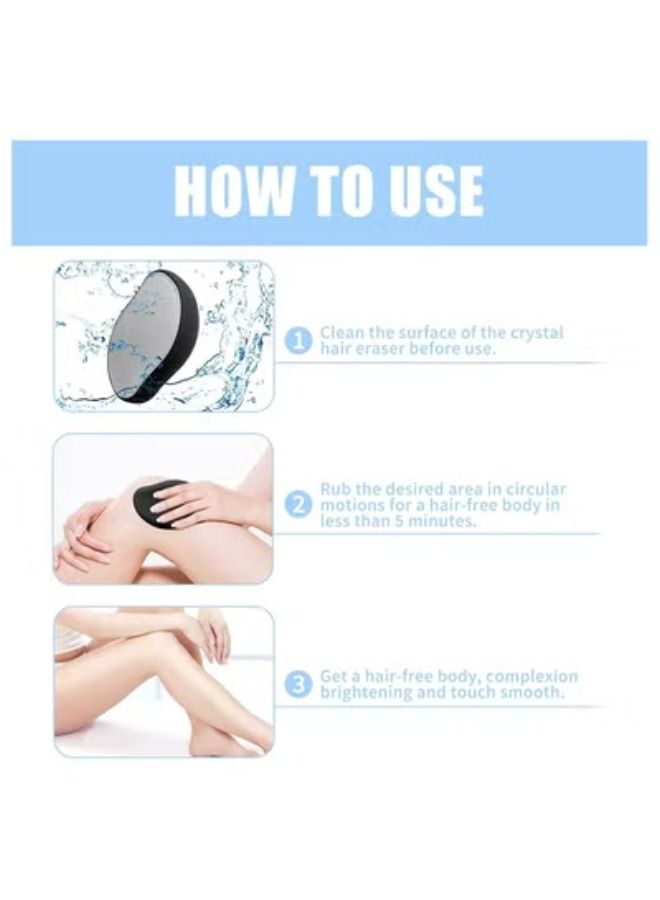 ACLIX Painless Crystal Hair Eraser for Women and Men Magic Hair Remover Painless Exfoliation Magic Hair Removal Tool Crystal Hair Remover for Arms Legs - Image 4