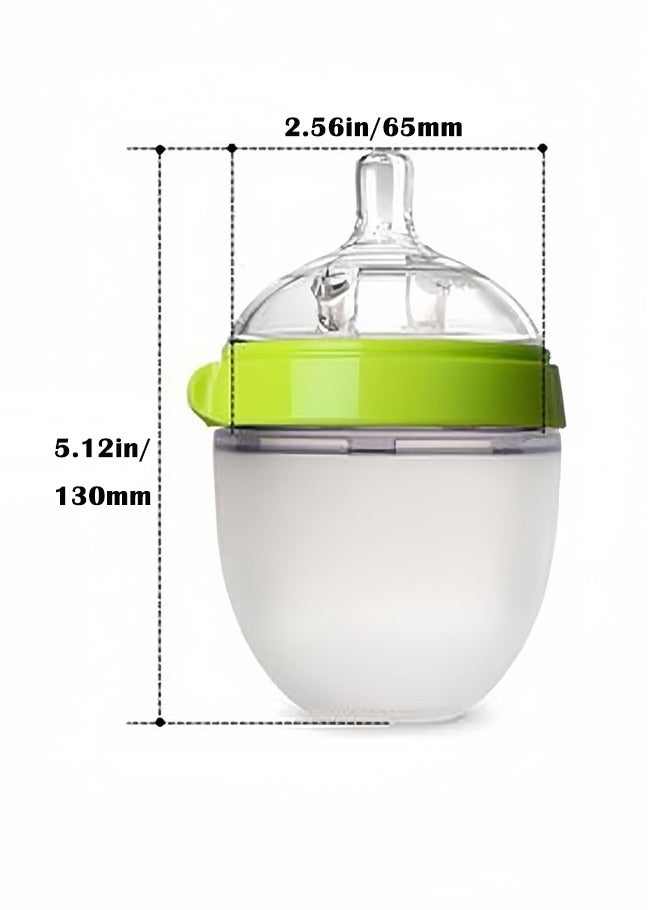 بيبي لاند زجاجة رضاعة للأطفال بملمس مماثل للثدي، أخضر، 5 أونصات - Image 2