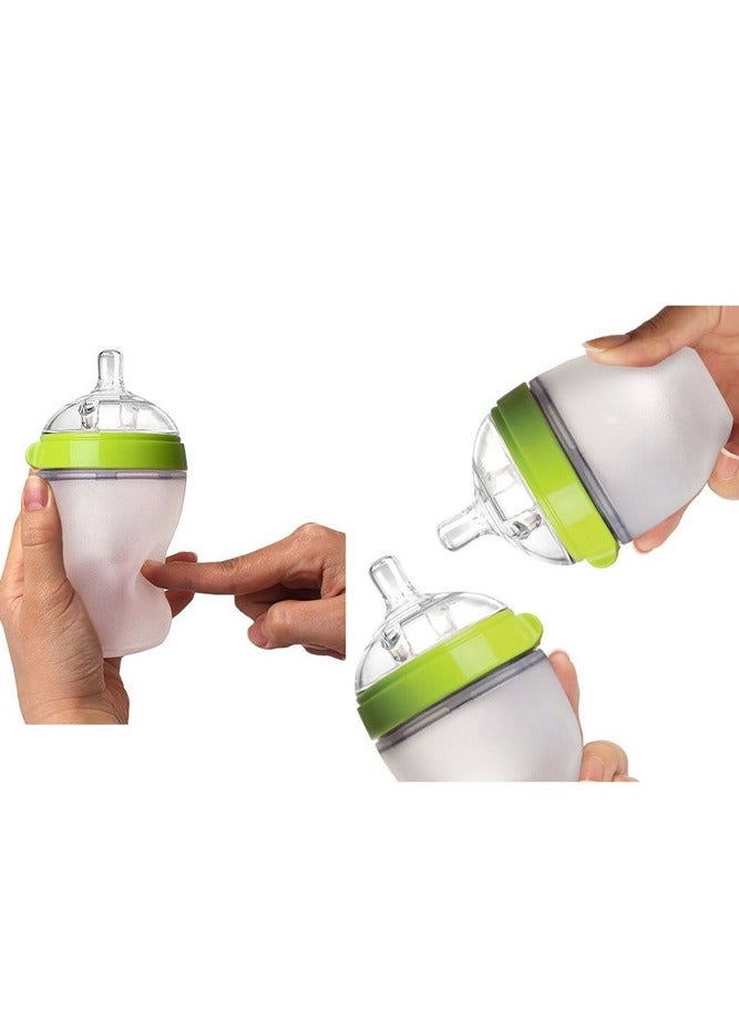 بيبي لاند زجاجة رضاعة للأطفال بملمس مماثل للثدي، أخضر، 5 أونصات - Image 5