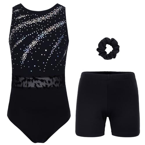 JOYSTREAM Gymnastics Leotards for Girls, Adult, Child With Shorts Activewear Sparkly Sequin,Juniors/15-16Years - Image 1
