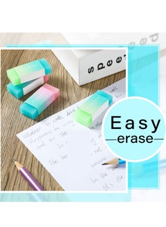 KASTWAVE 30 Pcs Rubber Erasers, Colored Kawaii Erasers, Pencil Eraser for Kids Drawing Writing Aesthetic Jelly Erasers, Office School Supplies Students Artist Erasers for Drawing, Sketch, Writing  - Image 4