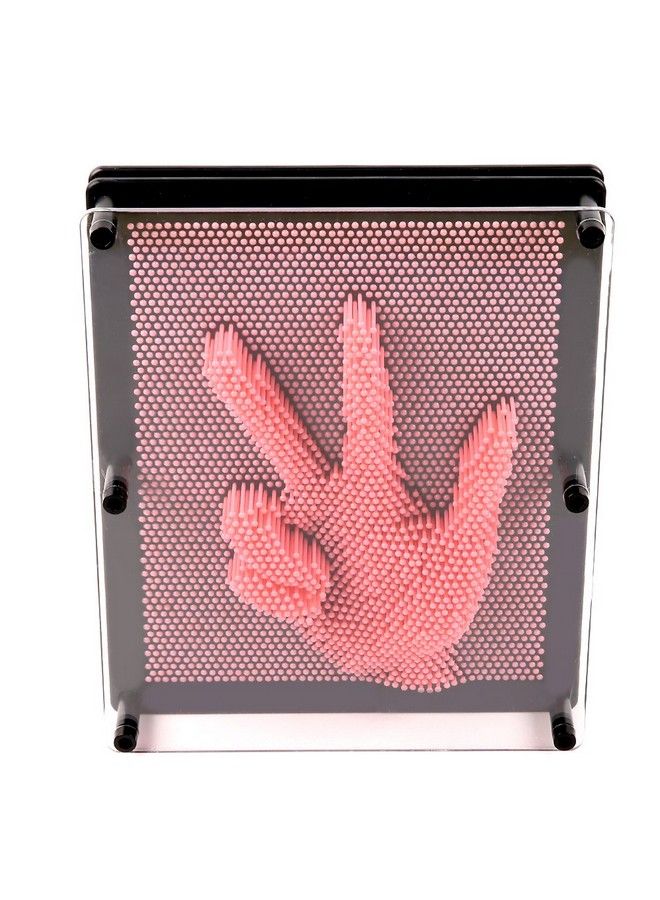 E-FirstFeeling 3D Pin Art Toy Extra Large 10" X 8" Pin Art Board Pin Impression Sculpture Toy For Kids Adults Hand Mold Board Toy Gifts Pink - Image 1