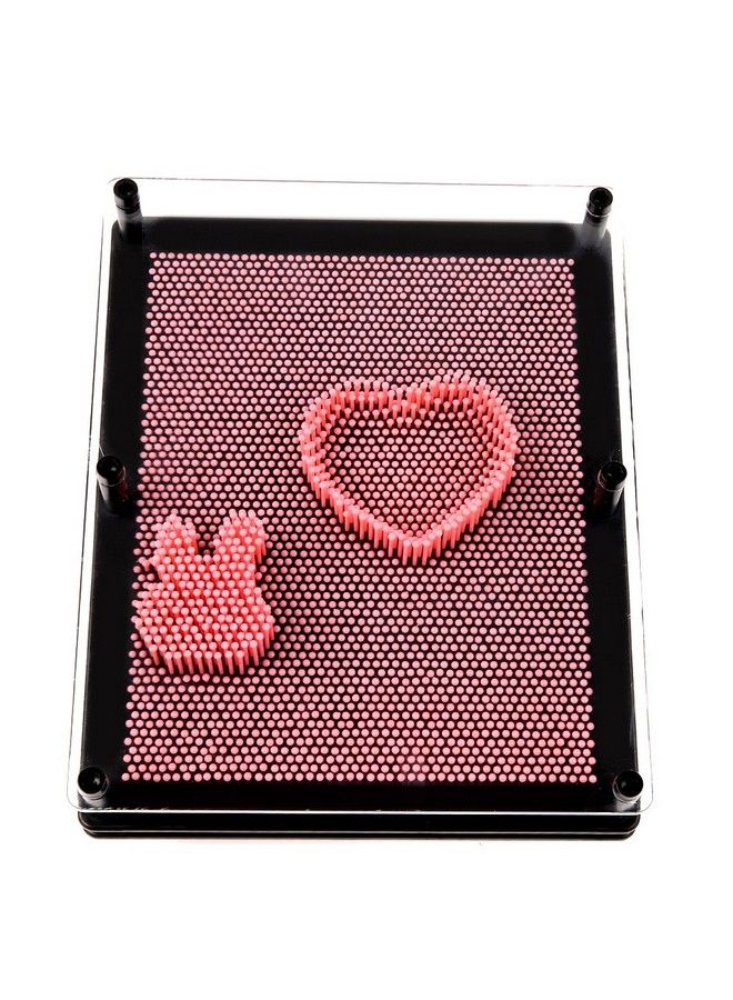 E-FirstFeeling 3D Pin Art Toy Extra Large 10" X 8" Pin Art Board Pin Impression Sculpture Toy For Kids Adults Hand Mold Board Toy Gifts Pink - Image 5