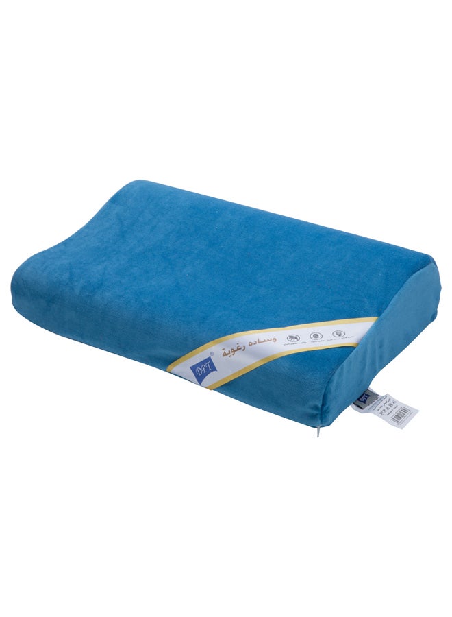 دي بي تي وسادة طبية بحشو ميموري فوم وسادة لدعم الرقبة والكتف مضادة للبكتيريا ازرق مقاس 30*47 سم - Image 1