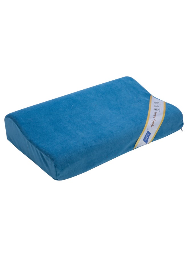 دي بي تي وسادة طبية بحشو ميموري فوم وسادة لدعم الرقبة والكتف مضادة للبكتيريا ازرق مقاس 30*47 سم - Image 2