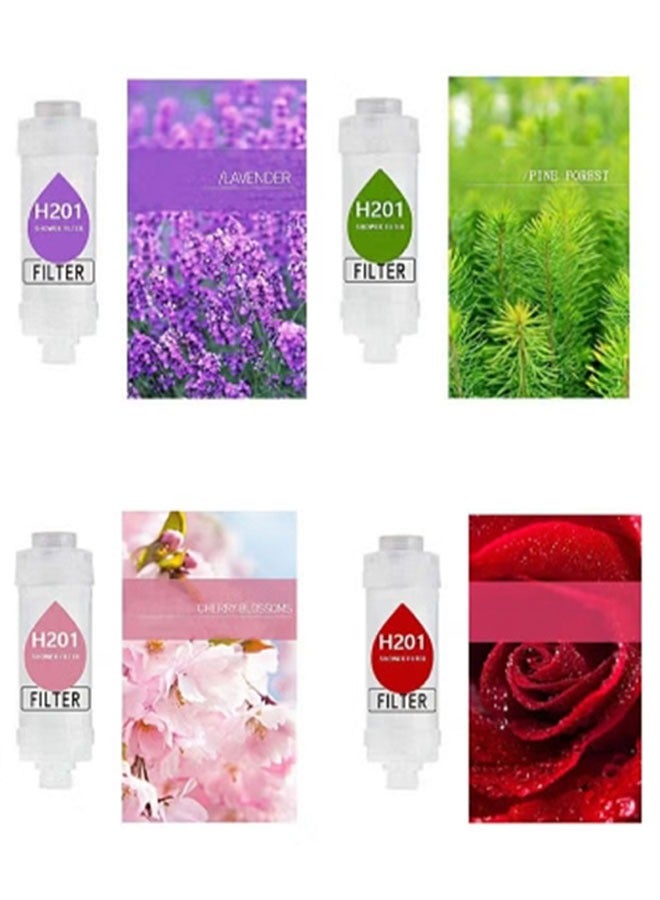 H201 General Shower Head Filter For Helps With Alleviation Dry Skin And Hair Loss  (Lavender + Blueberry+Pine Forest )3PCS - Image 5