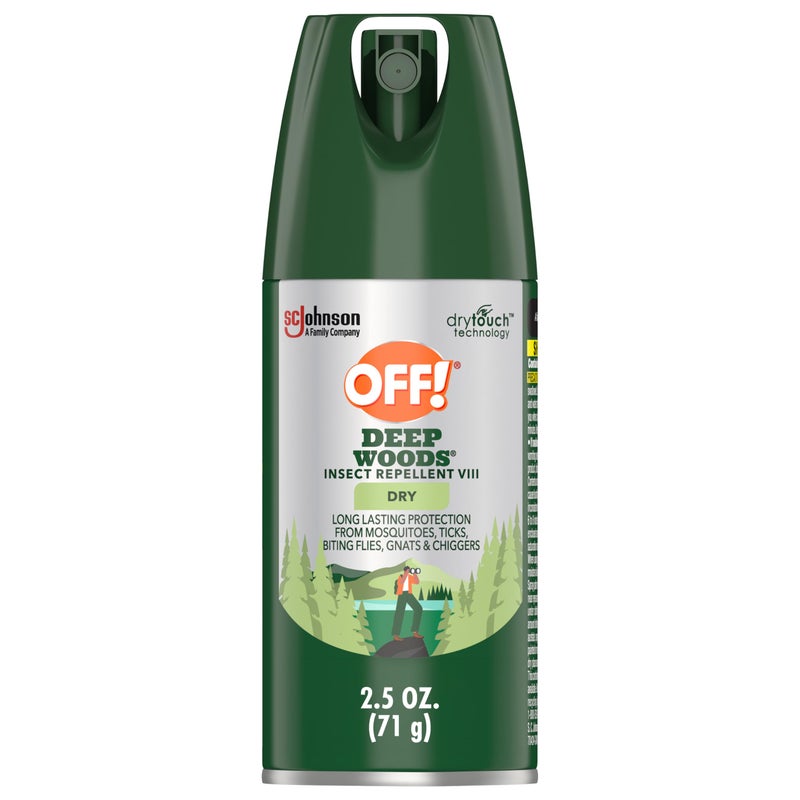 OFF! Deep Woods Insect Repellent Aerosol, Dry, Non-Greasy Formula, Bug Spray with Long Lasting Protection from Mosquitoes, 2.5 oz (Pack of 12) - Image 1