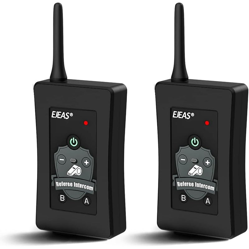EJEAS FBIM Professional Bluetooth Headset Intercom for Referees, 850 mAh 1500 M Wireless Intercom with Noise Reduction for Football and Handball, 4 People Connection (Pack of 2) - Image 1