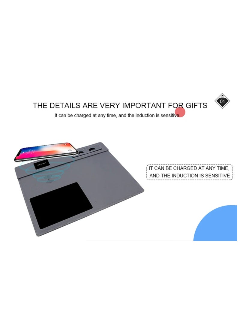 CROIRE - Ultimate Digital Workstation Bundle: Wireless Charging Mouse with Mousepad, Phone Stand, and Digital Notepad - Your All-in-One Solution for Efficiency and Comfort - Image 1