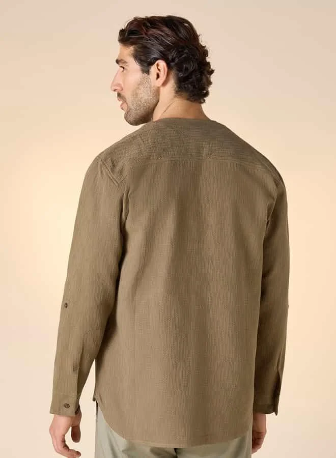 Iconic Iconic Jaquard Crossweave Shirt