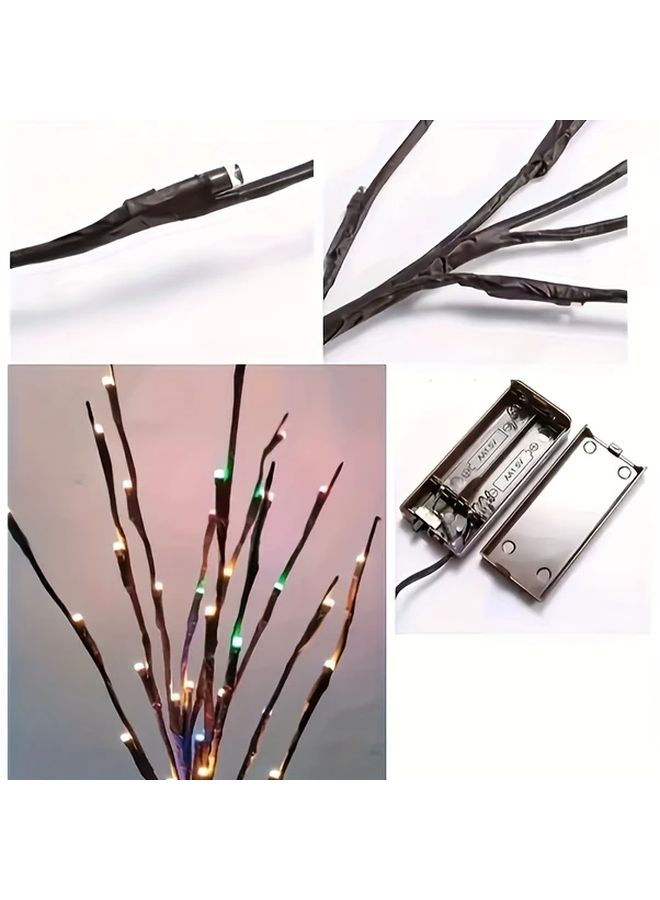 3 قطع من إضاءة LED لغصان الشجرة التناظرية تعمل بالبطارية لديكور المنزل الدافئ - Image 3