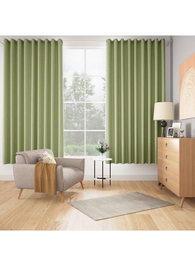 Wakefit Wakefit Curtains 7 feet Long Set of 2, Blackout Curtains, Door Curtains 7 feet, Curtains for Living Room, Polyester Solid Curtains,Decoration Items for Home Décor (Jog Green)  - Image 1