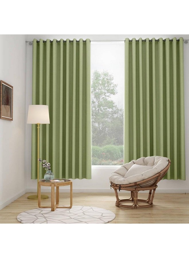 Wakefit Wakefit Curtains 7 feet Long Set of 2, Blackout Curtains, Door Curtains 7 feet, Curtains for Living Room, Polyester Solid Curtains,Decoration Items for Home Décor (Jog Green)  - Image 2