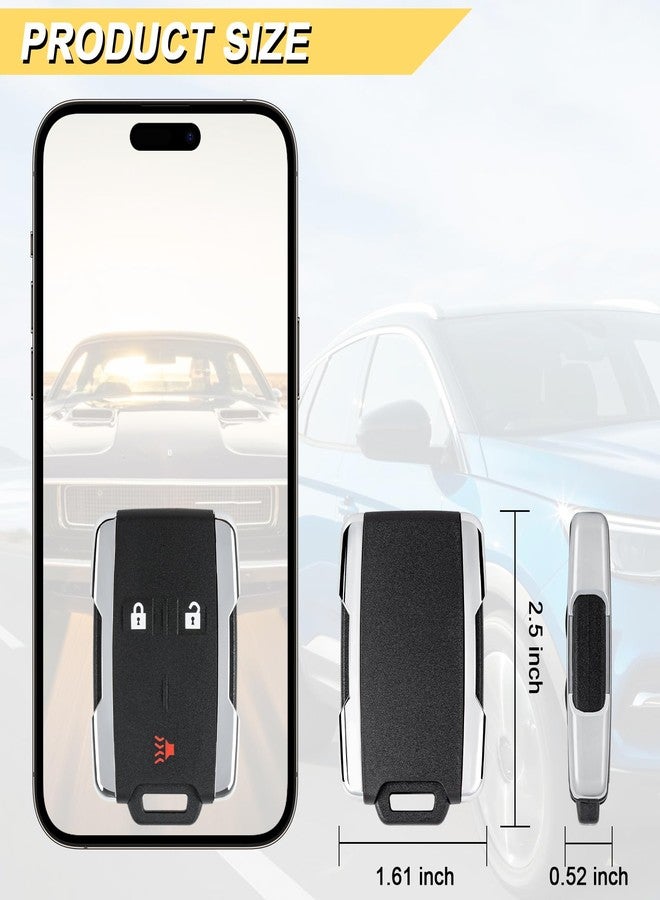 Vurkcy Key Fob Replacement for Chevrolet Chevy Colorado Silverado Suburban Tahoe GMC Canyon Sierra Yukon Remote, 3-Button M3N-32337100 - Image 4