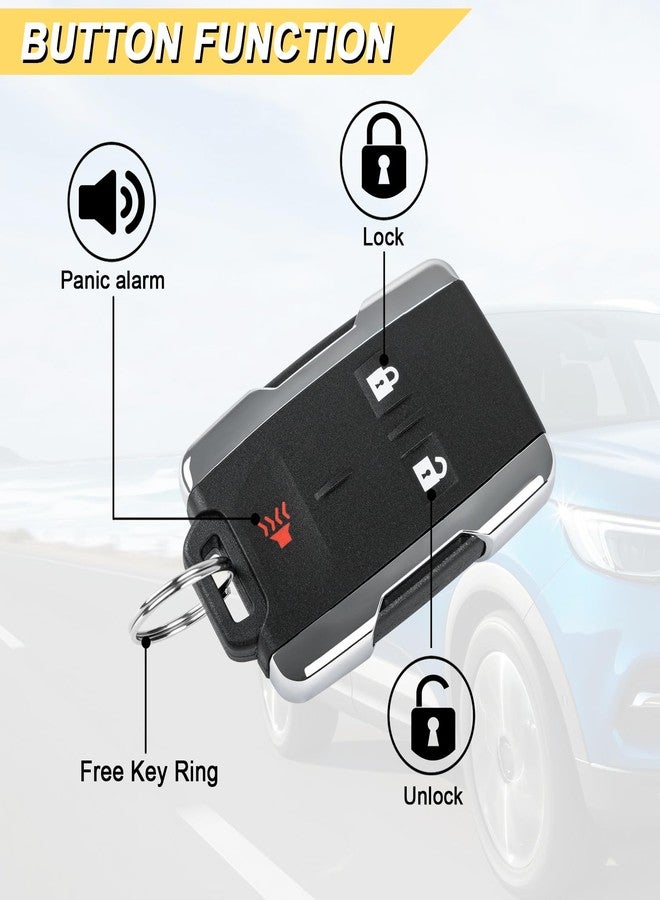 Vurkcy Key Fob Replacement for Chevrolet Chevy Colorado Silverado Suburban Tahoe GMC Canyon Sierra Yukon Remote, 3-Button M3N-32337100 - Image 3