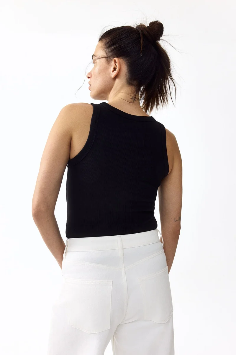 H&M  MAMA Ribbed nursing vest top for Women | Best Price UAE
