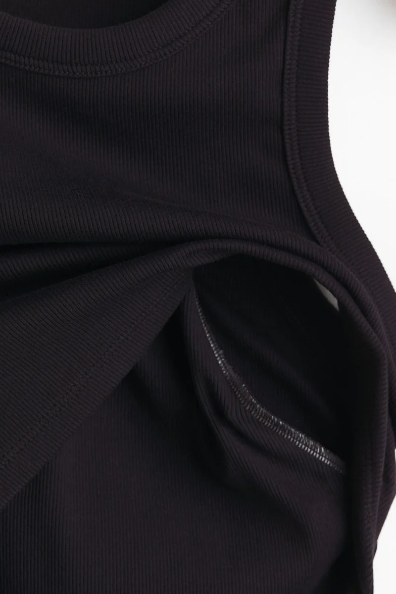 H&M  MAMA Ribbed nursing vest top for Women | Best Price UAE