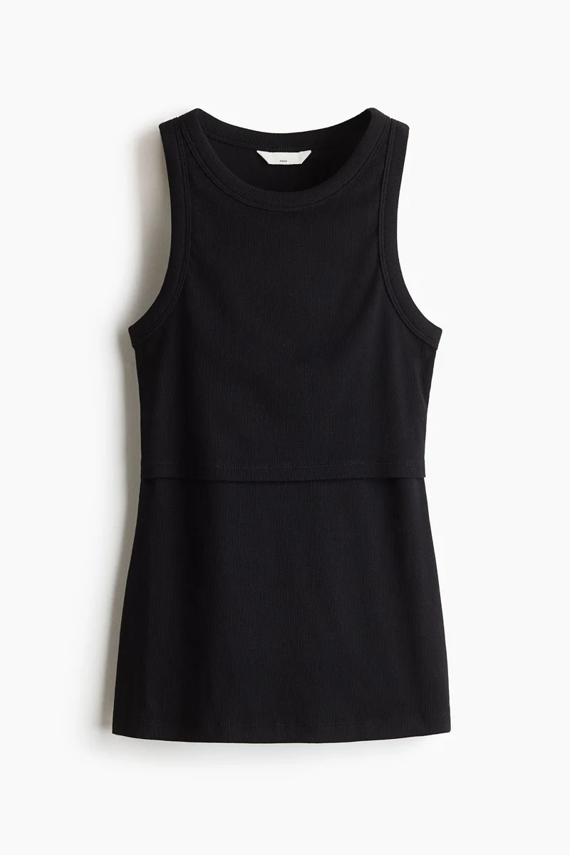 H&M  MAMA Ribbed nursing vest top for Women | Best Price UAE