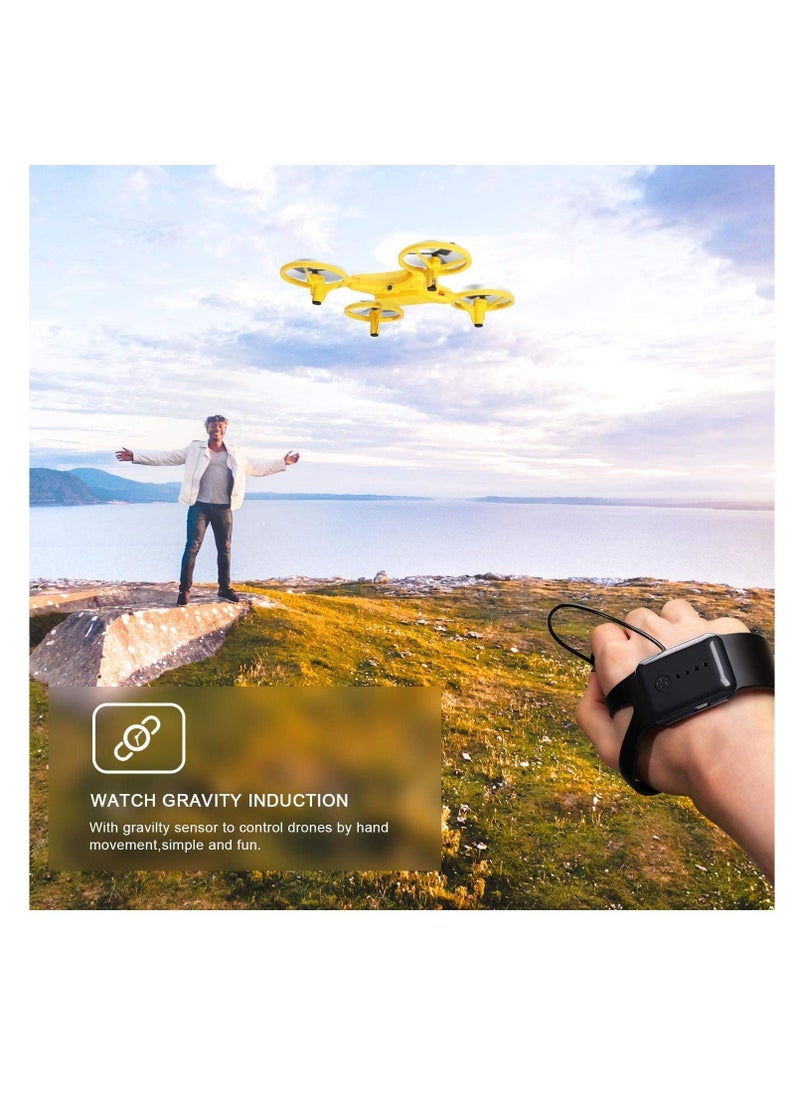 Generic - Mini RC Drone, Watch Controller Gesture Hold Quadcopter UAV Performance Gesture Sensing Stable Gimbal G-Sensing Outdoor Toy for Kids - Image 1
