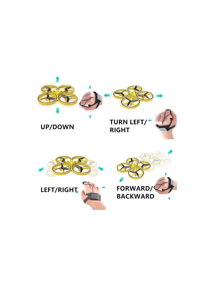 Generic - Mini RC Drone, Watch Controller Gesture Hold Quadcopter UAV Performance Gesture Sensing Stable Gimbal G-Sensing Outdoor Toy for Kids - Image 1