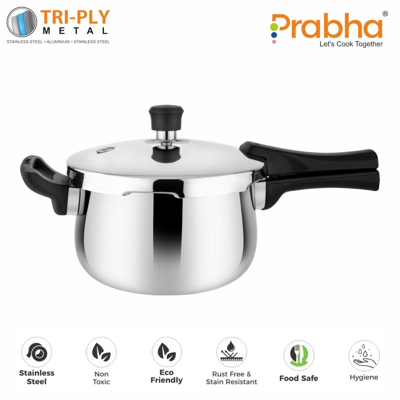 Prabha PRESSURE COOKER (PRABHA Triply Kalash 3L Cooker) - Image 2