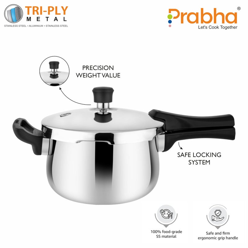 Prabha PRESSURE COOKER (PRABHA Triply Kalash 3L Cooker) - Image 4