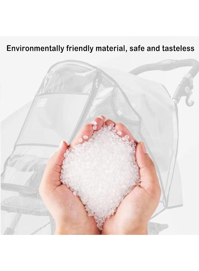 WASYPLSFOI Stroller Rain Cover Universal Stroller Cart Umbrella Rain Cove Accessory, for Babies Winter Windproof Waterproof Dustproof and Snowproof - Image 4