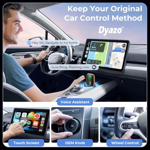 Dyazo 2-in-1 Wireless Car Adapter for Apple CarPlay & Android Auto | Plug & Play Bluetooth Connection | Converts Wired System to Wireless | Fast Stable Performance | Compatible with iOS & Android - Image 5