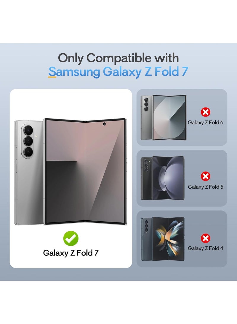 Aookay for Samsung Galaxy Z Fold 7 Case with Pen Holder Slot & Pen (Not Original) [Mil-Grade Drop][Built-in Screen & Invisible Kickstand] Slim Thin Protective Phone Case for Z Fold 7 Cover (Black) - Image 2