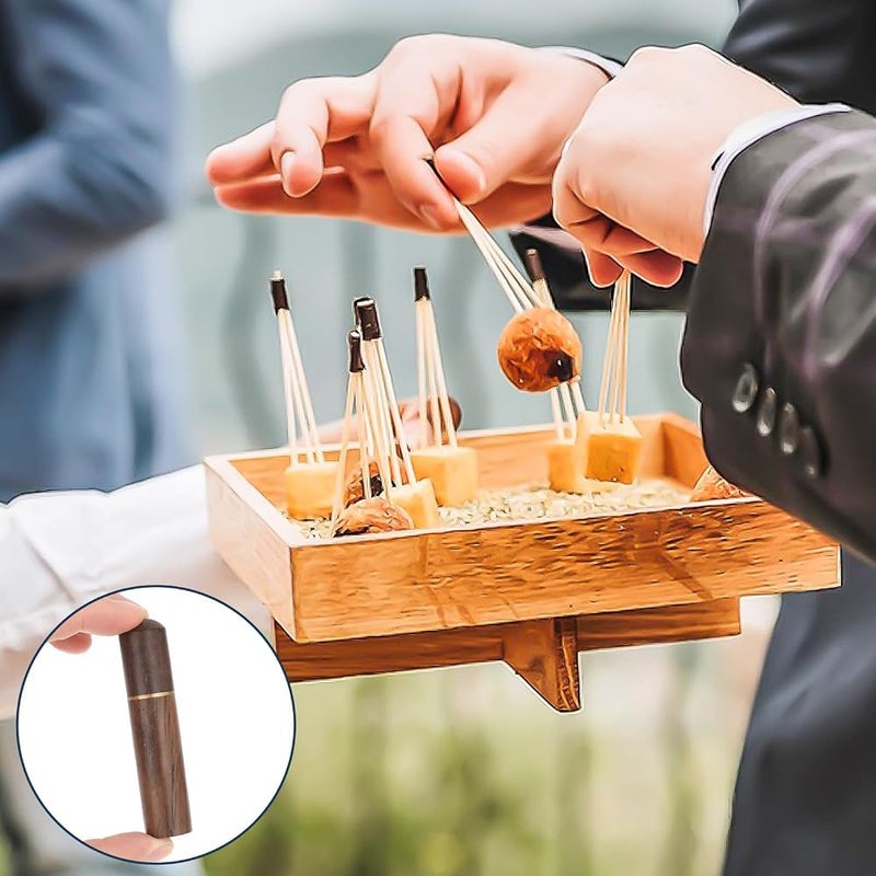ALMEKAQUZ 3pcs Toothpick Holder Portable Wood Toothpicks Case Waterproof Handmade Craft toothpick Pocket Box Mini toothpicks Box for Storage Needle Pill Bead Ear Pick Cotton Swab - Image 5