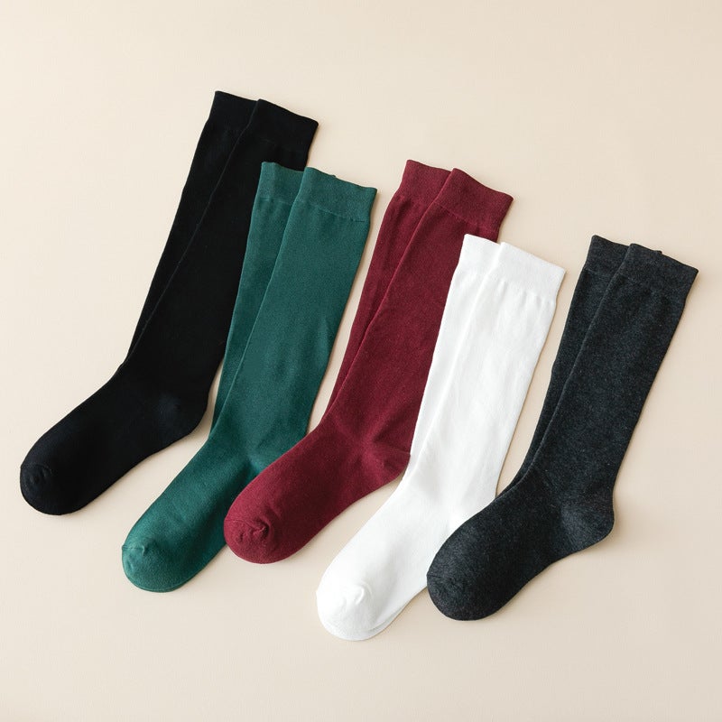 Knee-High Slimming JK Socks Autumn Winter White
