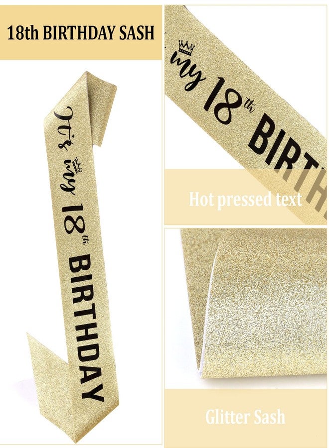 Semato 18th Birthday Decorations for Girls 18th Birthday Crown and Sash Gifts for Girls Party Supplies and Favors - Image 3