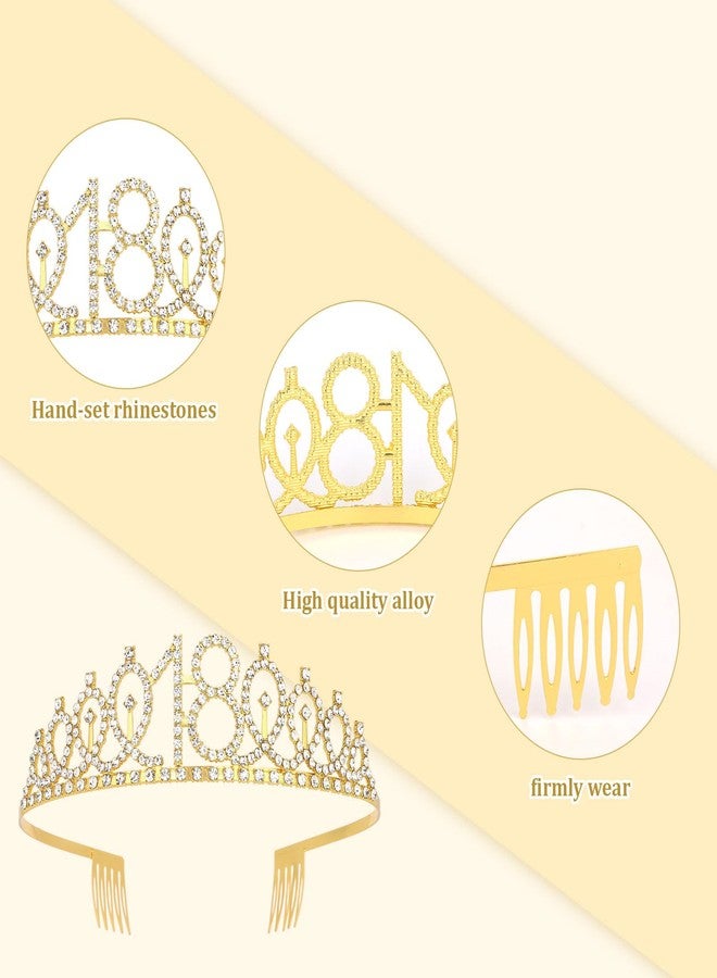 Semato 18th Birthday Decorations for Girls 18th Birthday Crown and Sash Gifts for Girls Party Supplies and Favors - Image 2