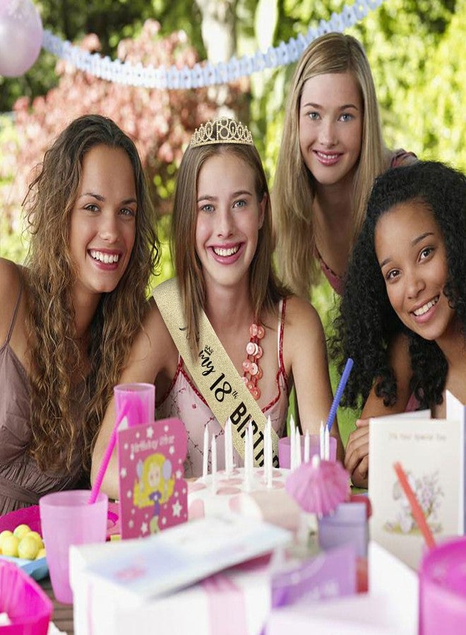 Semato 18th Birthday Decorations for Girls 18th Birthday Crown and Sash Gifts for Girls Party Supplies and Favors - Image 5