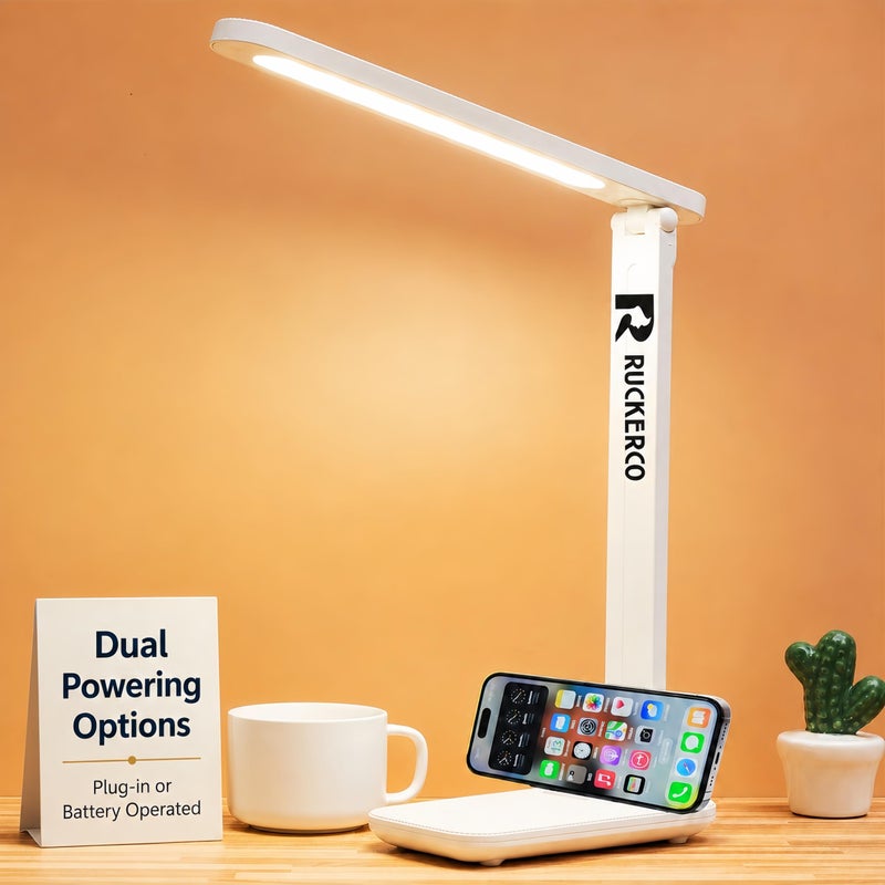 R RUCKERCO Led Desk Lamp Dimmable Desk Light Reading Lamp 3 Lighting Modes Eye Protection Accessories Study Desk Lamp Equipped USB Charger Suitable for Home Office is for Gift Giving - Image 2