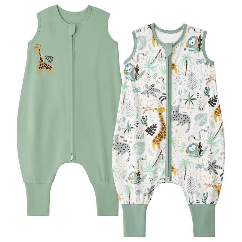 Yoofoss Toddler Sleep Sack with Feet 12-24 Months 100% Organic Cotton Baby Sleep Sack with Legs Toddler Wearable Blanket with 2-Way Zipper - Image 1