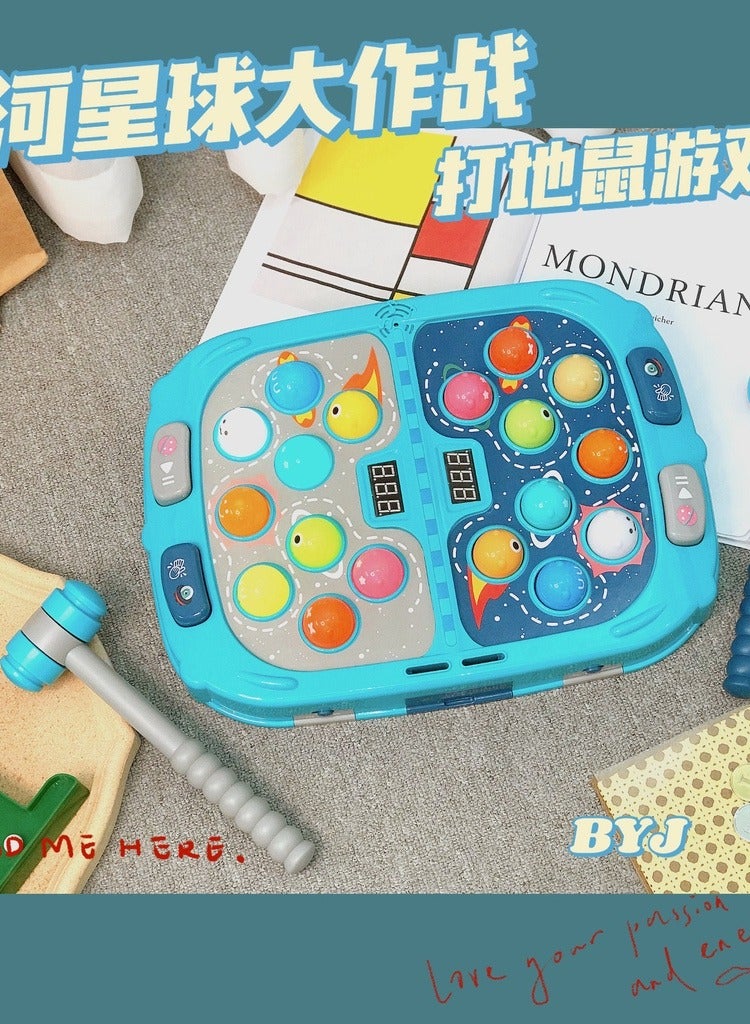 يونيفرسال خمس نجوم جديدة مزدوجة لعبة الهامستر ممارسة سرعة رد الفعل لعبة الكرتون ضرب ضرب الموسيقى لعبة مزدوجة - Image 2