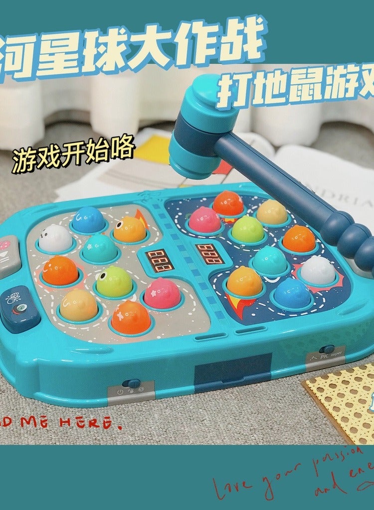 يونيفرسال خمس نجوم جديدة مزدوجة لعبة الهامستر ممارسة سرعة رد الفعل لعبة الكرتون ضرب ضرب الموسيقى لعبة مزدوجة - Image 3