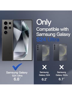 ESCASE for Samsung S24 Ultra Case, Compatible with MagSafe, Magnetic Translucent Matte Back Shockproof Cover with Strong Magnet, Slim Thin Full Protection Phone Case for Galaxy S24 Ultra 5G (Black)  - Image 2