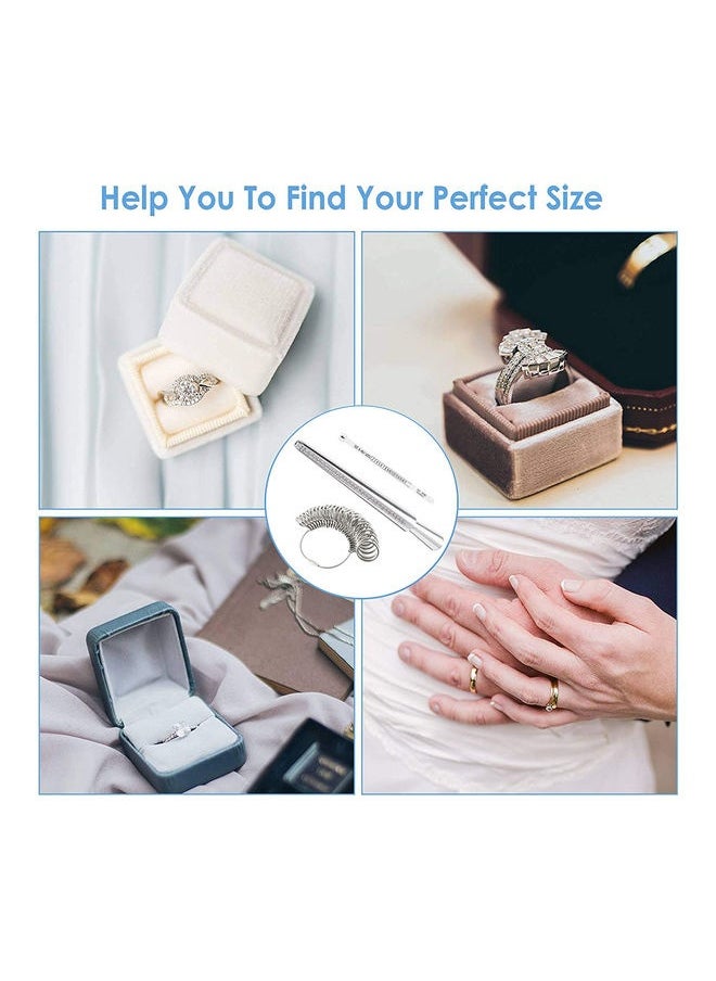 Generic Gauge And Ruler For Ring Size Measurement Set Silver  - Image 4