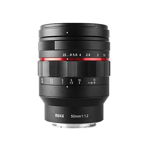 Meike 50mm F1.2 Full Frame Manual Lens with Large Aperture, Ideal for Portrait Photography, Sony E-Mount A7III A9 NEX 3 3N 5 NEX 5T NEX 5R NEX 6 7 A5000 A5100 A6000 A6100 A6300 A6500 - Image 1