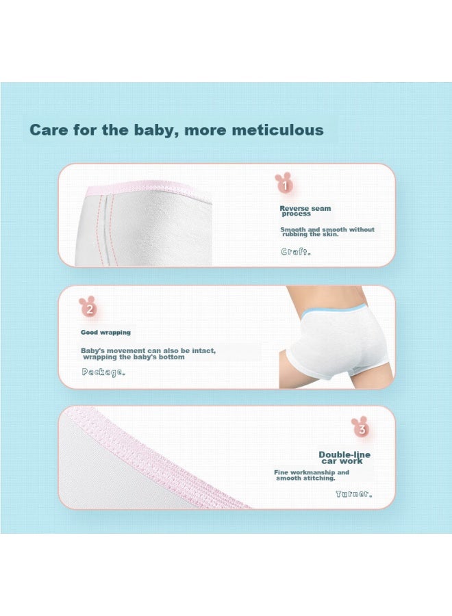 Free Go Freego Children's Disposable Underwear, Pure Cotton, Boys' Boxer Briefs, No-wash Sterilized, Travel Pack, 8 Pieces, Size M - Image 3
