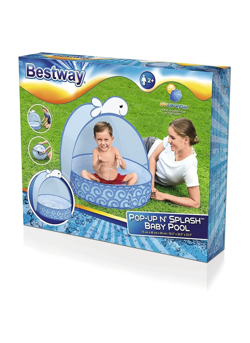 Bestway - Pop-Up n' Splash Paddling Pool with Sun Canopy - 52577