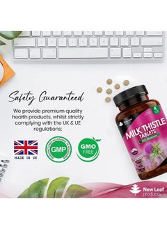 New Leaf Products Milk Thistle 1000Mg Tablets (4 Month Supply) High Strength 2000Mg 80% Silymarin One A Day Detox Vegan Tablets Gmofree Glutenfree 120 Tablets  - Image 5