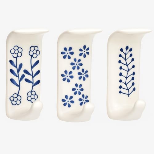 Indian-Shelf Indian Shelf 3 Hooks, 6 Strip Boho Decorative Adhesive Sticky Hooks for Wall Shower Loofah Holder No Damage Hanging Holder Drywall Hooks for Hanging Towel Hooks - Image 1