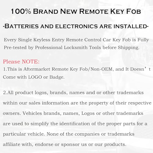 SUPALAND Key Fob Replacement Fits for Chevy Cruze Equinox Camaro Impala Malibu Sonic Buick Regal Verano Encore Allure Lacrosse GMC Terrain 2010-2021 OHT01060512 Keyless Entry Remote Control 13504199 - Image 5